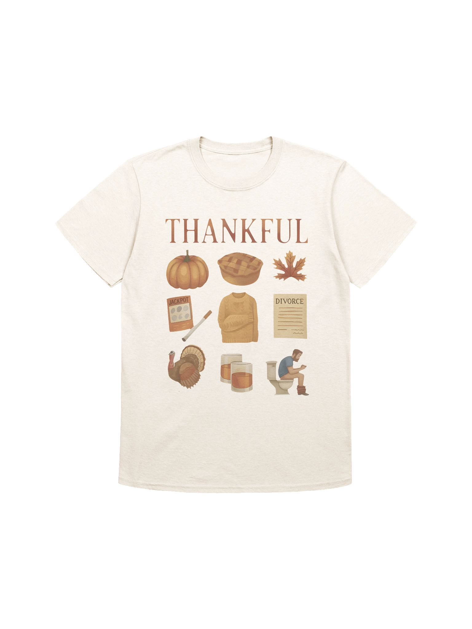 Thankful Thanksgiving Doodles T-Shirt product image (1)
