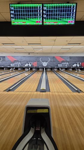 Final day of the company bowling league. Literally in a battle for first place! Going live in a little bit. Come say hi!
