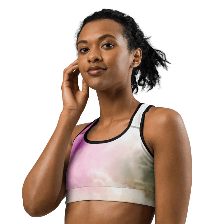 Blur cloud rainbow Design Sports Bra - V4 product image (1)