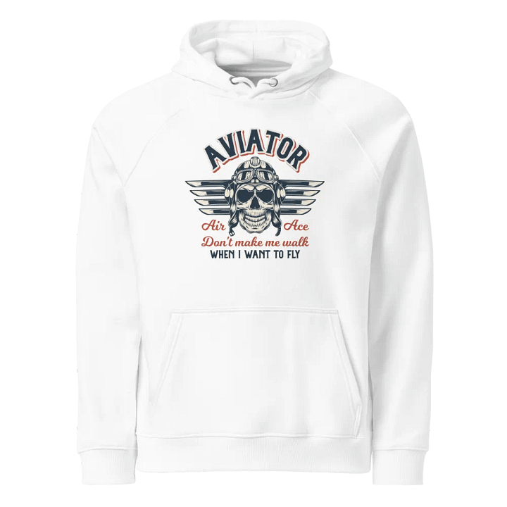Vintage Aviator Skull Eco Hoodie product image (5)
