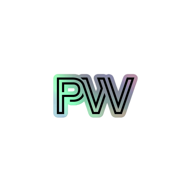 PW holographic sticker