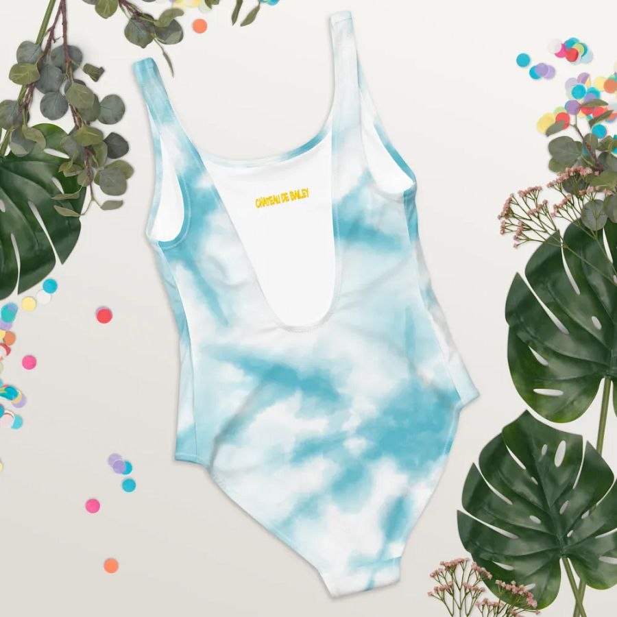 One-Piece Blue Tie Dye Swimsuit product image (12)