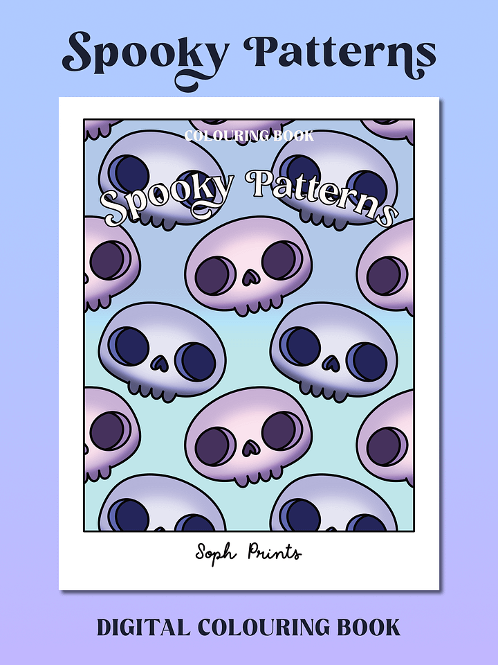 Spooky Patterns Digital Colouring Book product image (1)