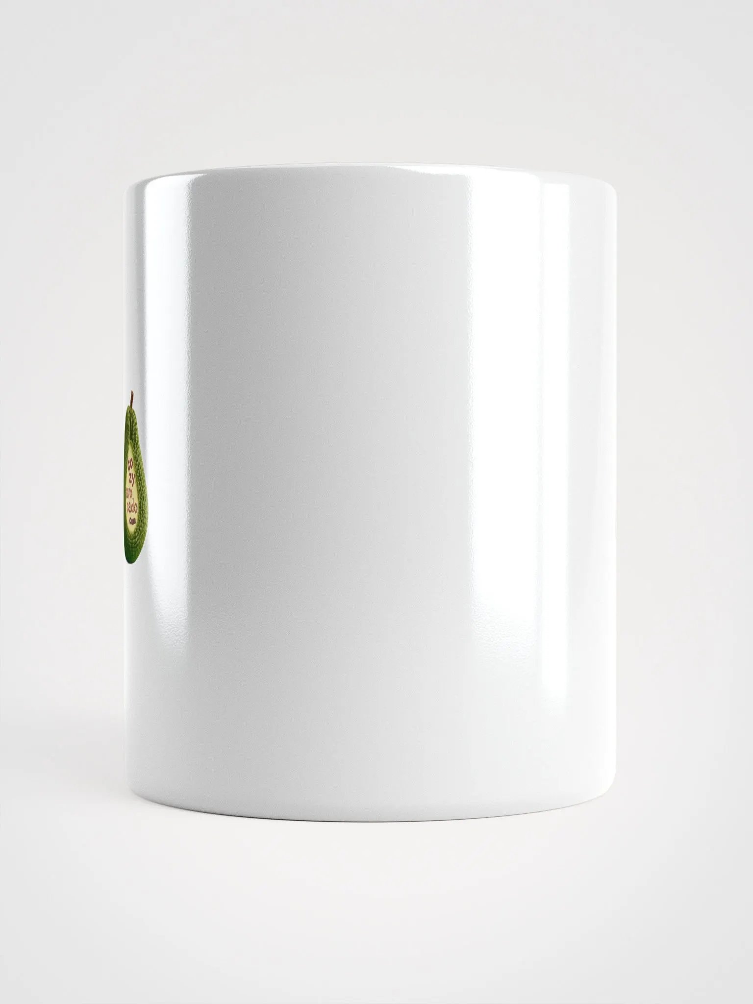 CozyAvocado White Glossy Mug Crochet Avocado #1 product image (5)