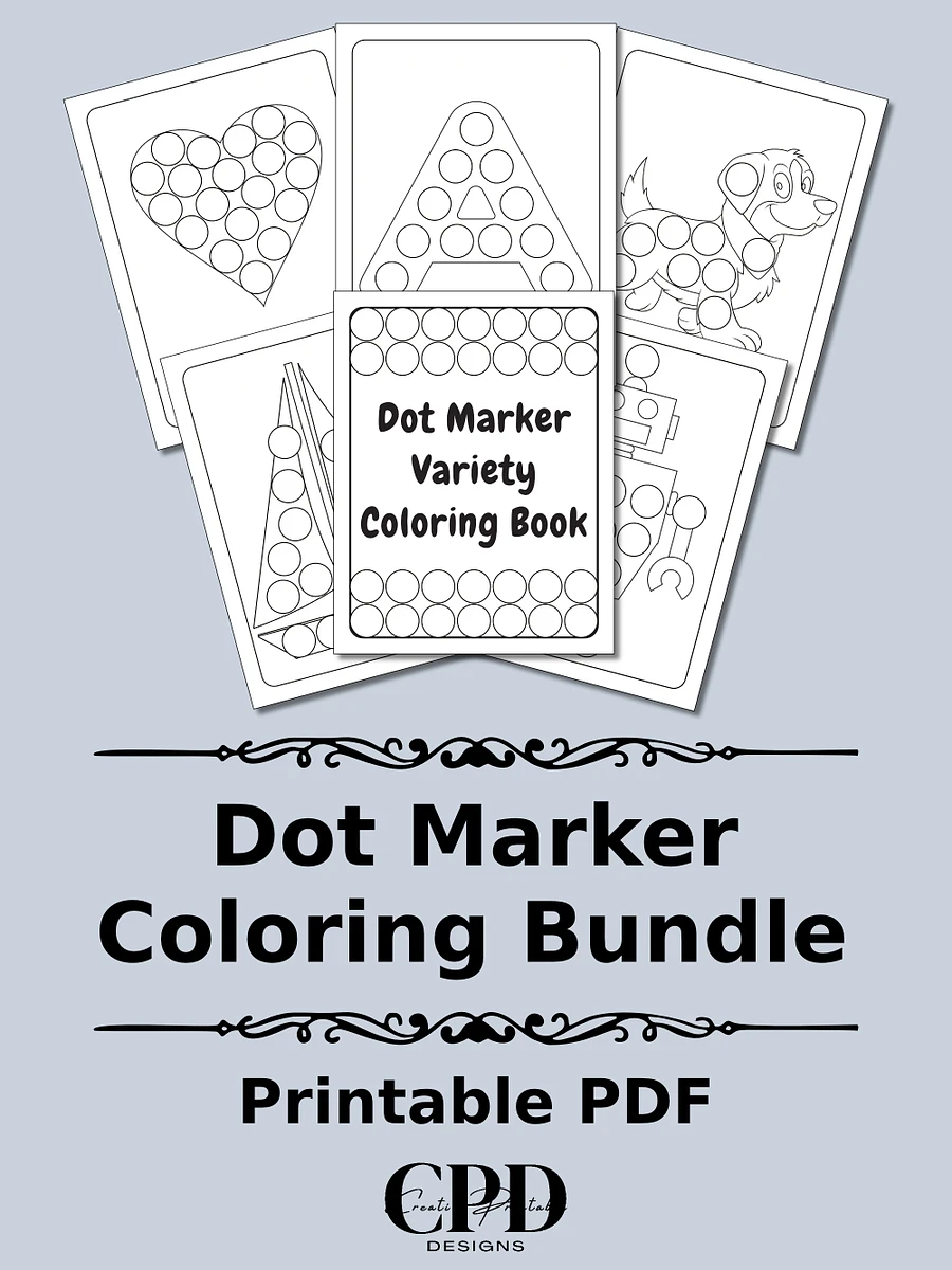 Printable Dot Marker Coloring Variety Bundle product image (1)