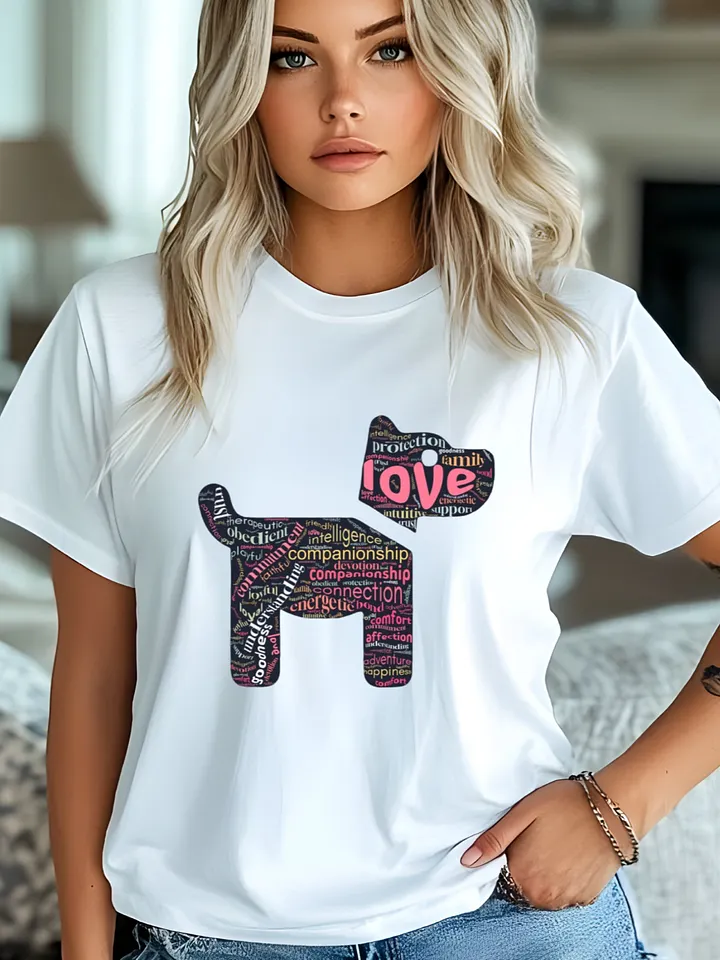 Dog Love in Words Bella Canvas Supersoft T-Shirt product image (1)