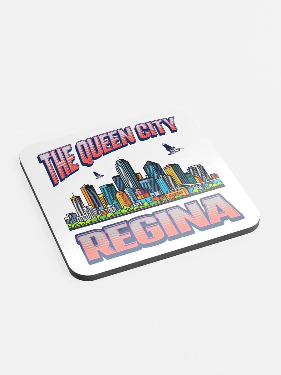 Regina The Queen City Skyline Glossed Cork Coaster product image (2)