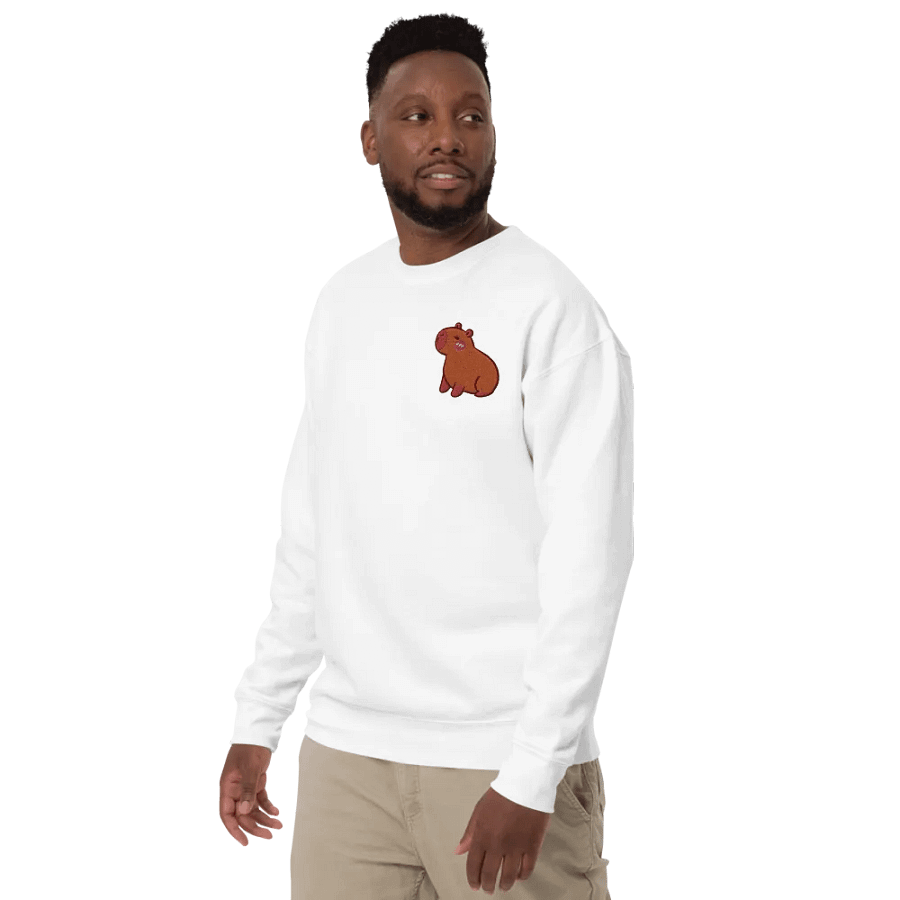 Cute Capybara Embroidered Premium Sweatshirt product image (7)