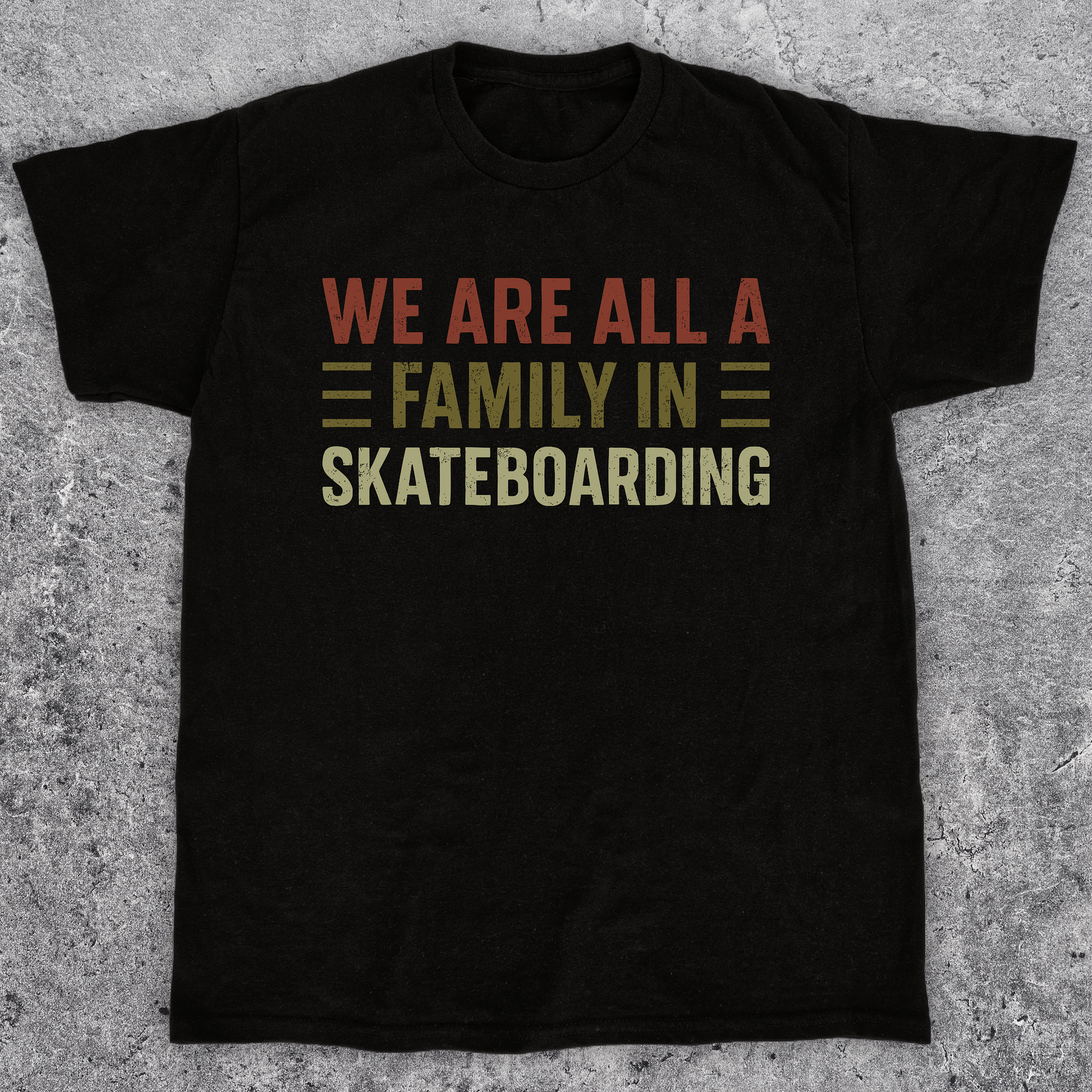 We are all a family, Skateboarding t-shirt, Unisex product image (1)