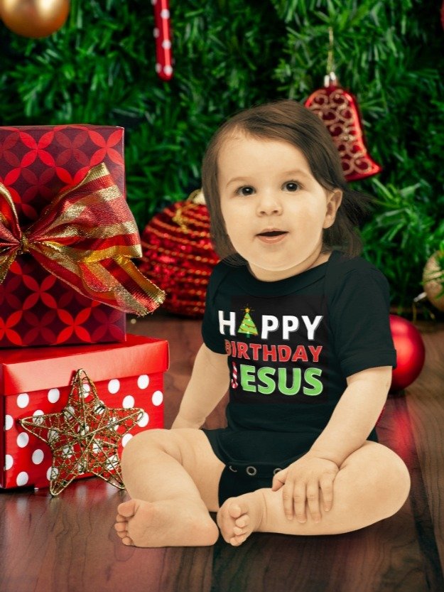 Happy Birthday Jesus Christmas Baby T-Shirt product image (1)