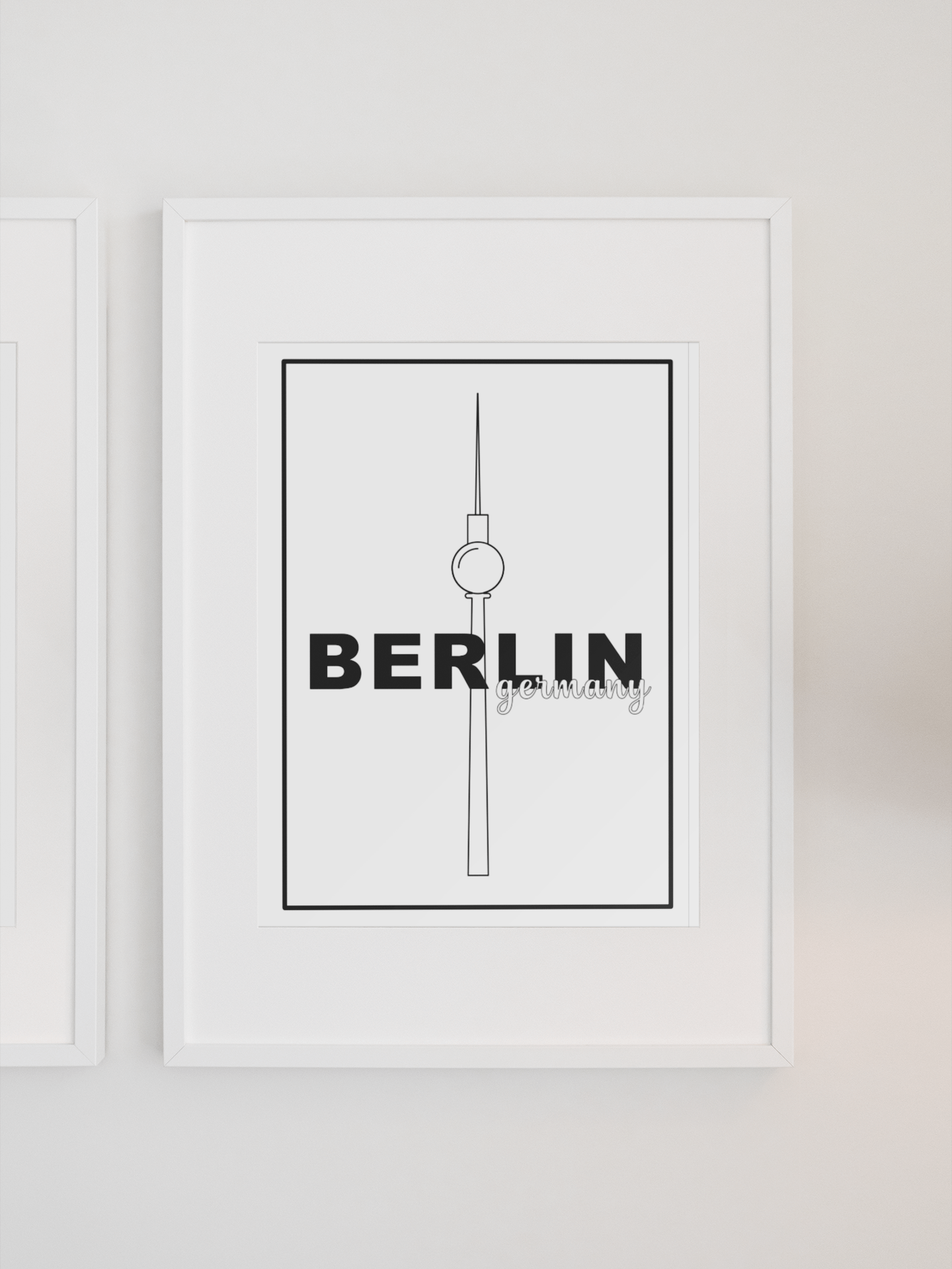 Berlin TV Tower Minimalist Poster, Iconic German Landmark Art, Black and White City Line Drawing, Urban Chic Wall Decor, Travel Gift product image (1)