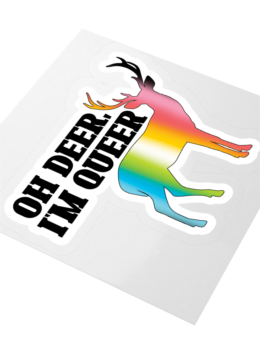 Oh Deer, I'm Queer- Queer Flag Sticker product image (9)