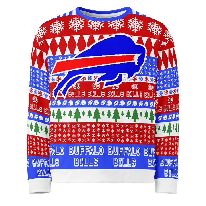 UGLY CHRISTMAS Sweatshirt GO BILLS BALLS OUT product image (1)