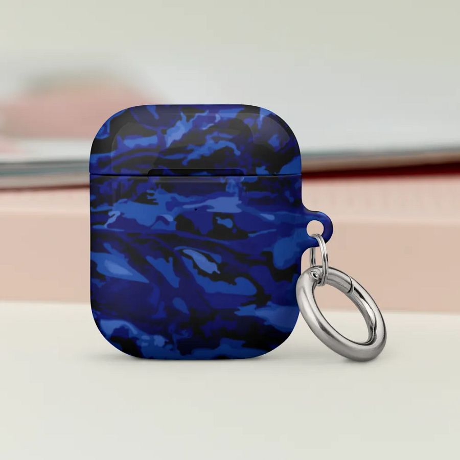 Dark Blue Camo AirPod Case product image (8)
