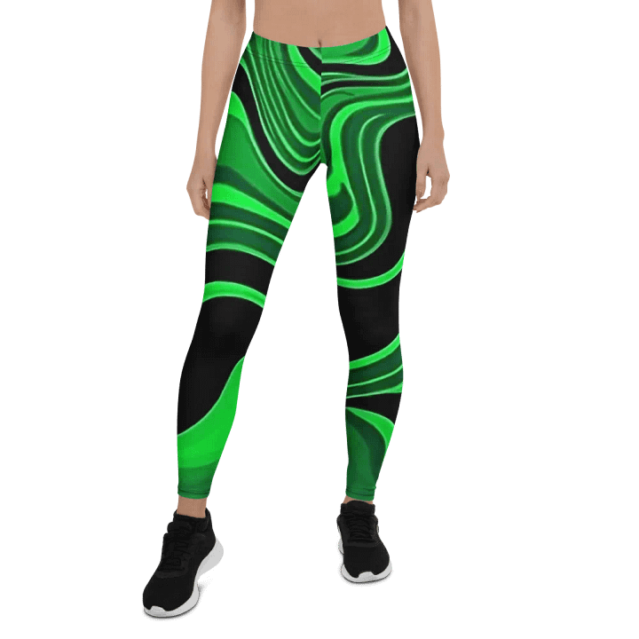 Alien Green Marble Leggings product image (1)