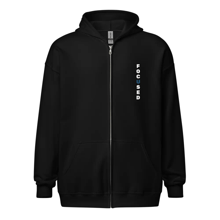 FOCUSED Zip Hoodie (Black) product image (1)