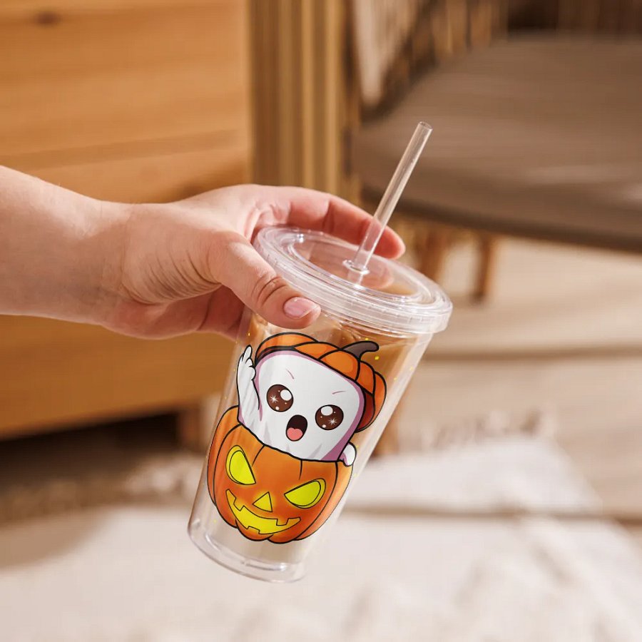 Spooky FU Ghost Pumpkin Tumbler product image (9)
