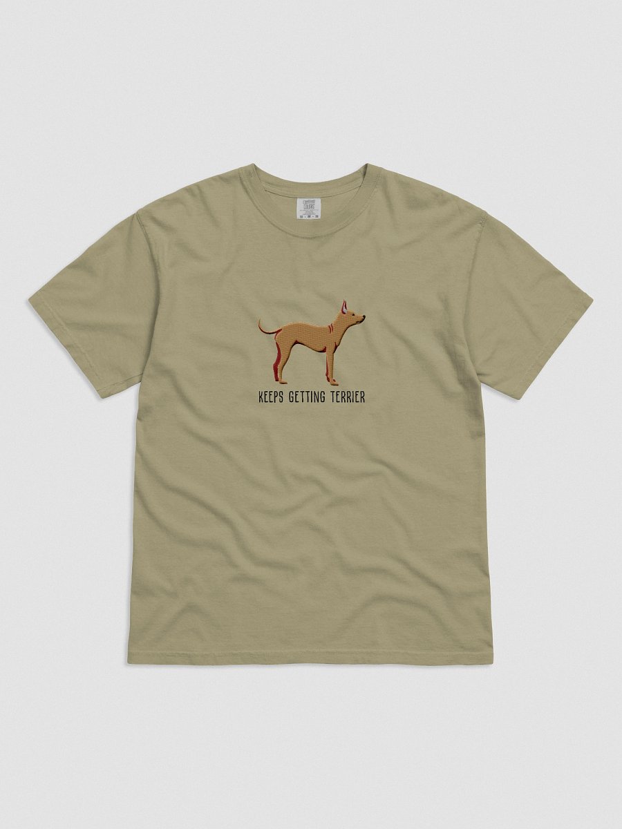 Keeps Getting Terrier T-Shirt(Embroidered) of an American Hairless Terrier(Tan) product image (11)