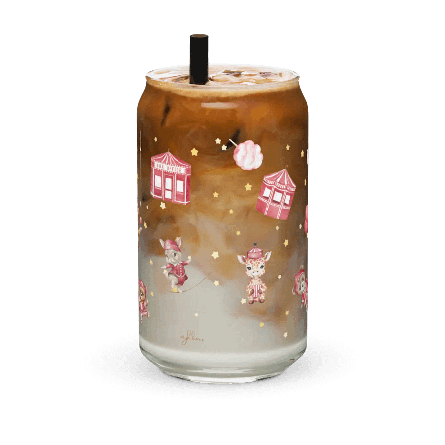 Midnight Circus Montage Glass Can | 16oz – Unique & Whimsical Drinkware product image (11)