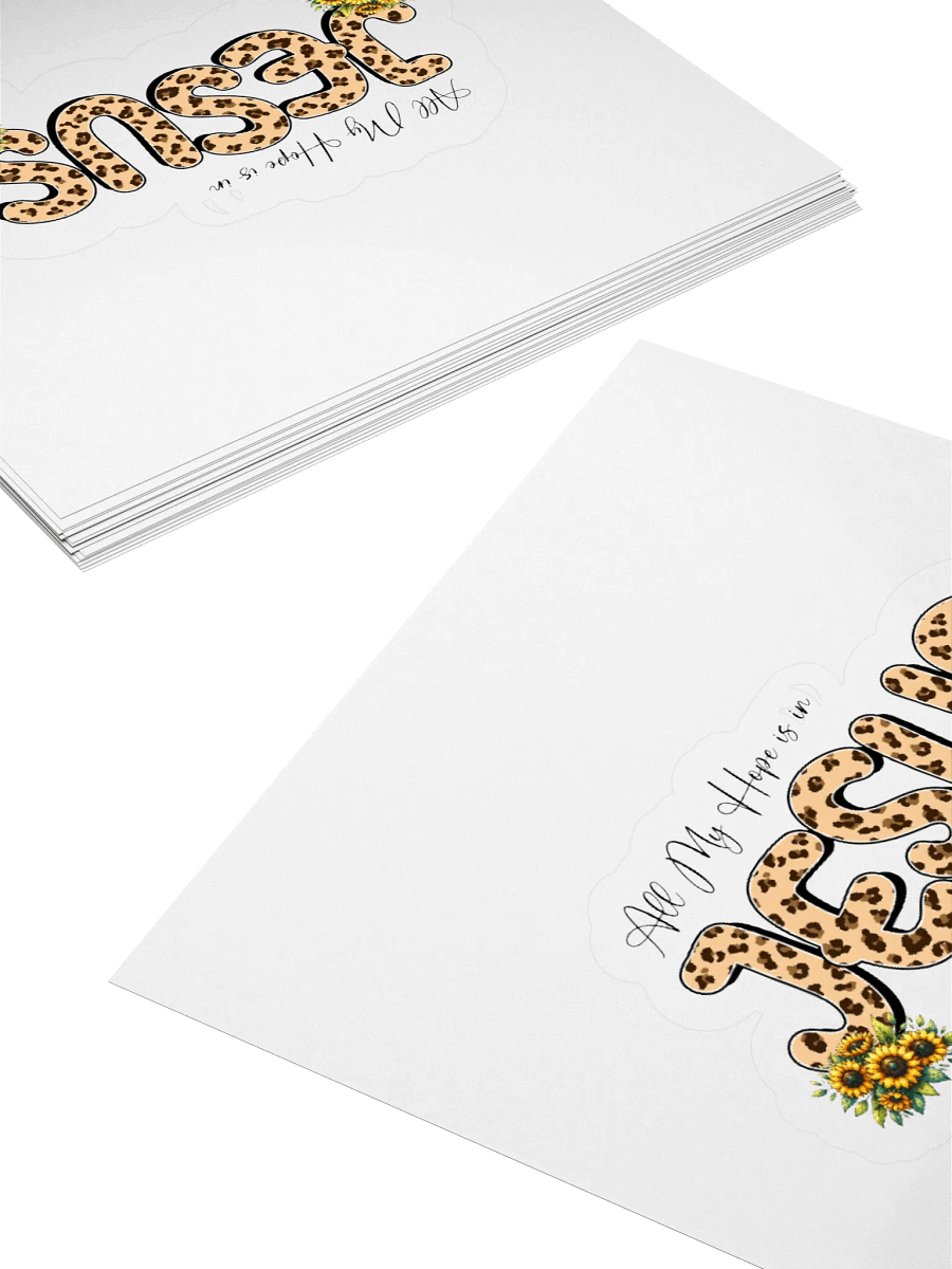JESUS animal print Kiss Cut Stickers. product image (4)