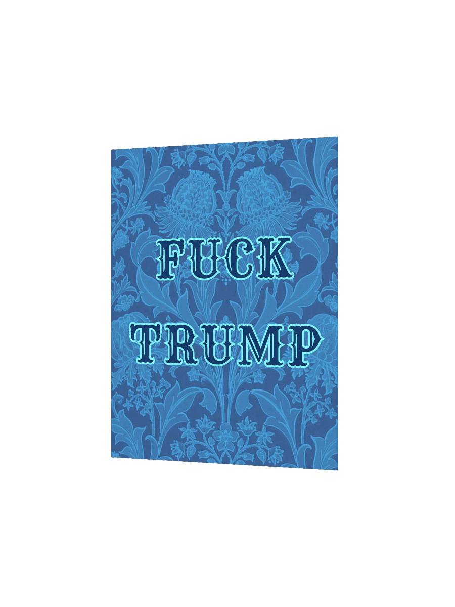 F*ck Trump Blue Vintage Wallpaper Print product image (4)