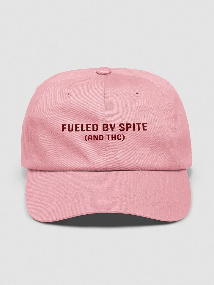 FUELED BY SPITE (maroon thread) embroidered classic dad hat product image (17)