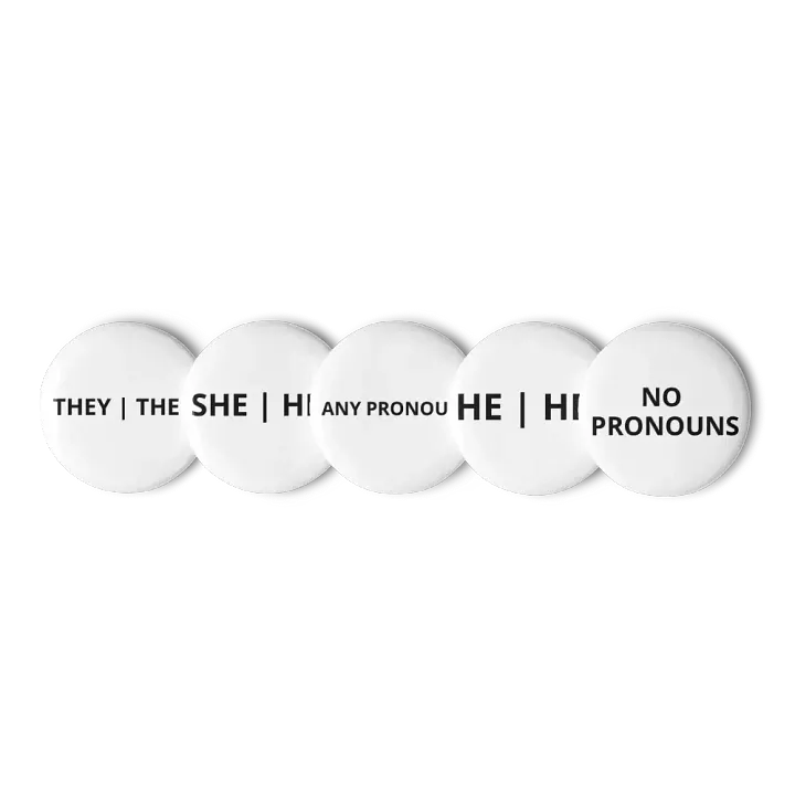 Pronoun pins (5 set) product image (1)