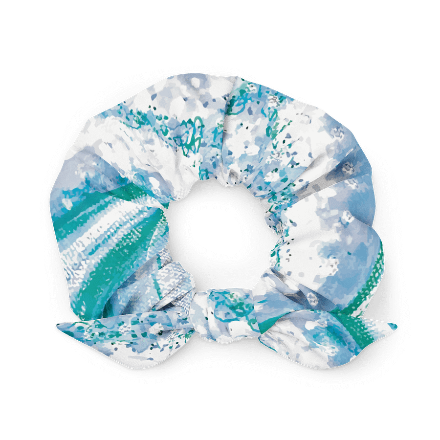 Bright Cyan Starfish | Hair Tie | Ocean-Inspired Style | Hand-Drawn Art on White | by Monique Faella Designs™ product image (1)