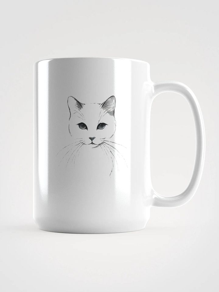 Elegant Feline Sketch Mug product image (1)