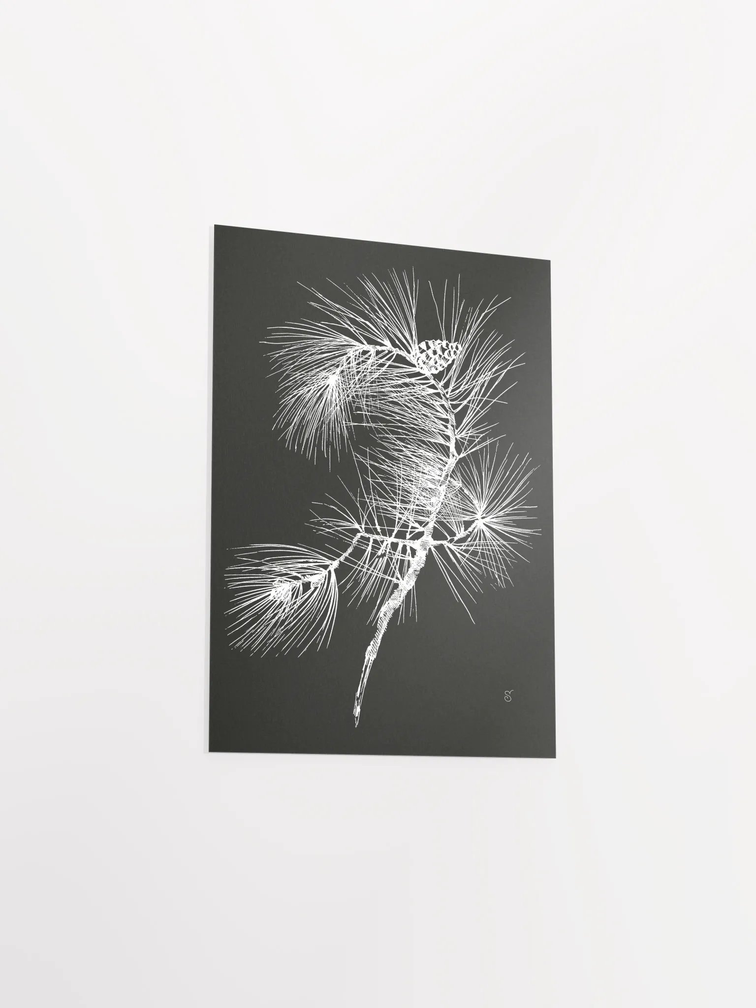 Whimsical Pine Branch Poster - Pine Branch Dark product image (3)