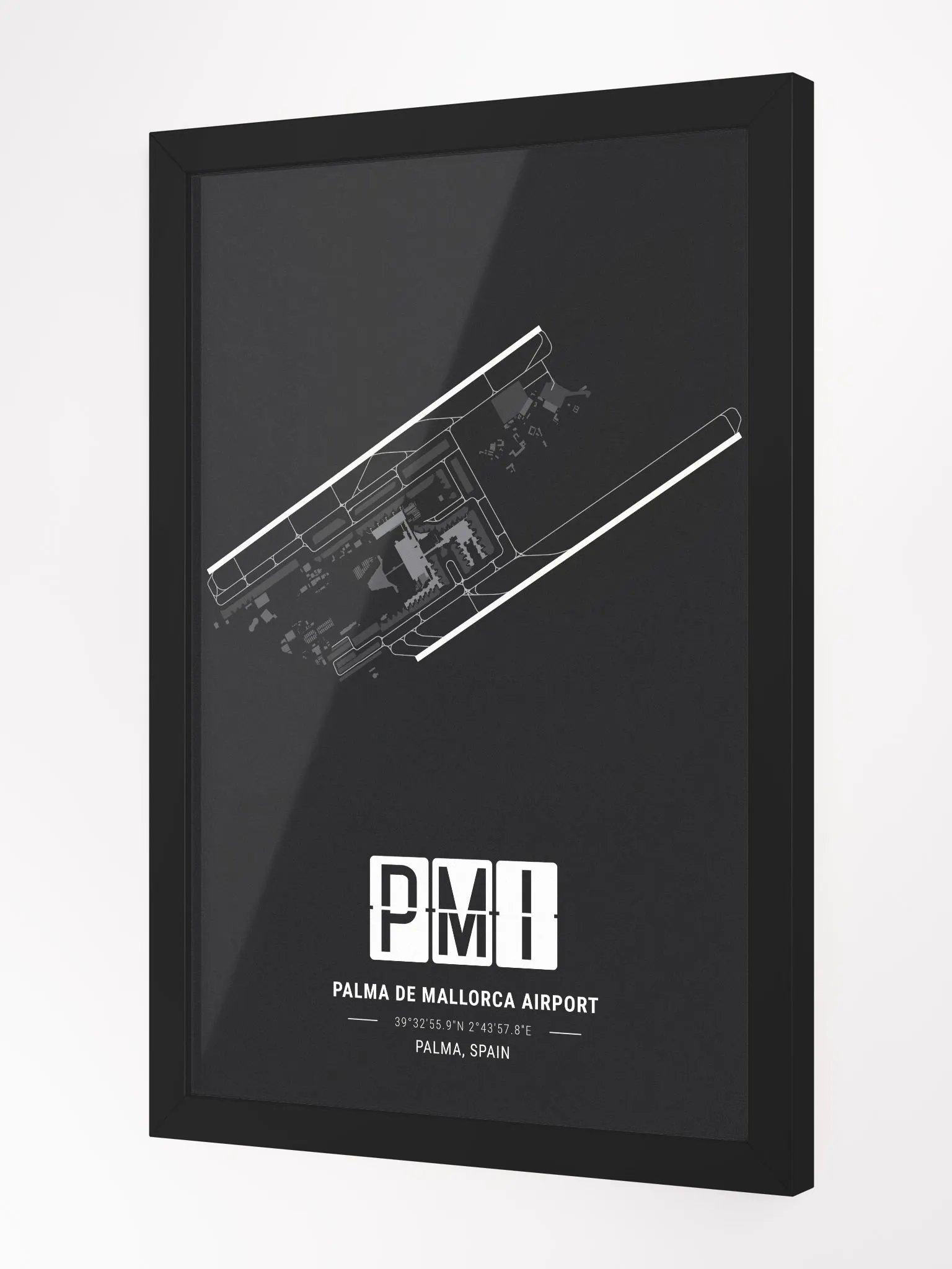 Framed Airport PMI Premium Map On Matt Paper product image (2)