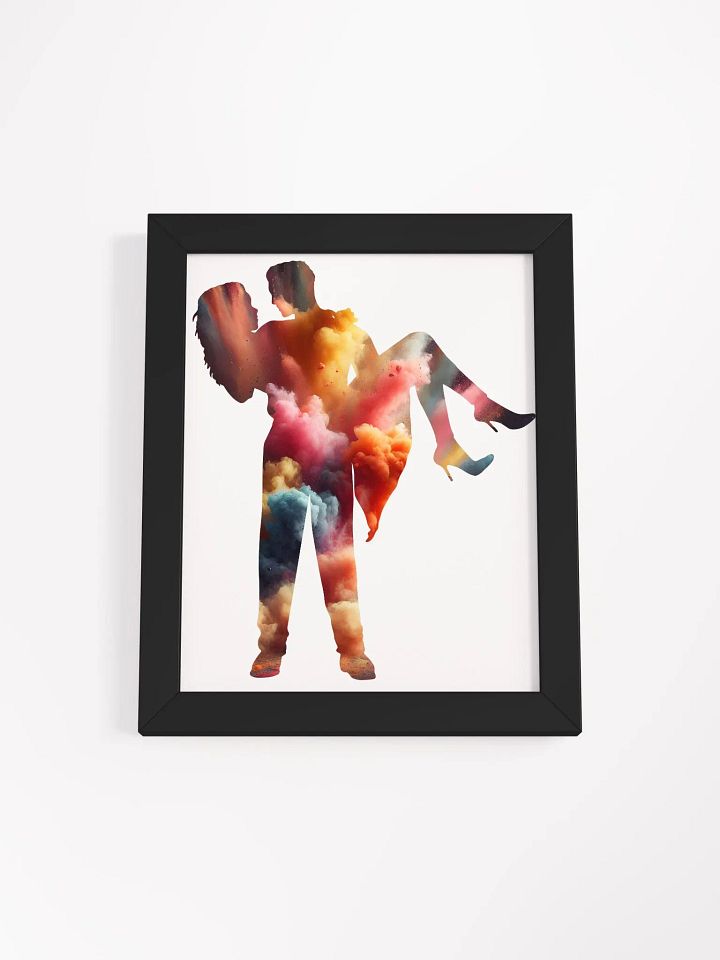 Framed Artistic Print – Romantic Silhouette with Cloud Colors product image (1)