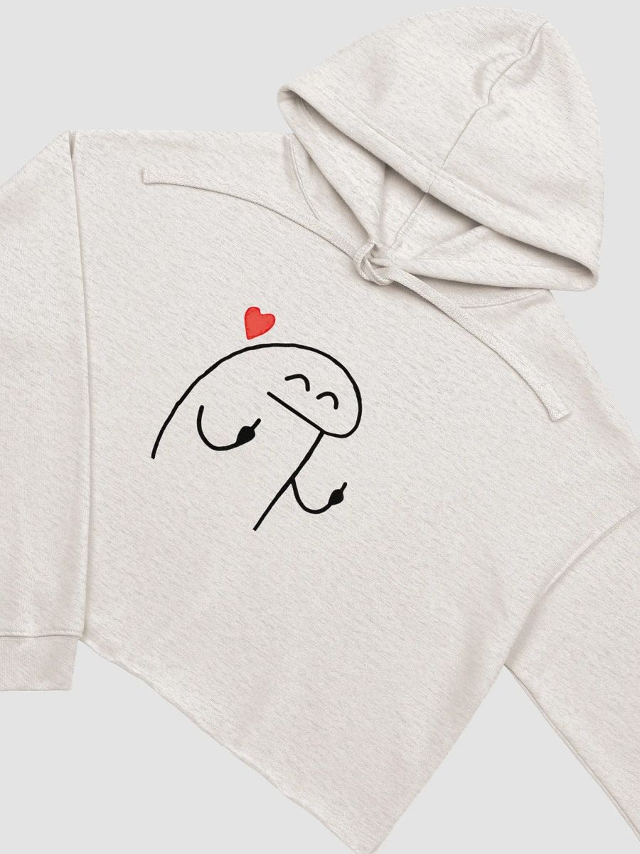 Meme Stick Figure Middle Finger Love Crop Hoodie product image (12)