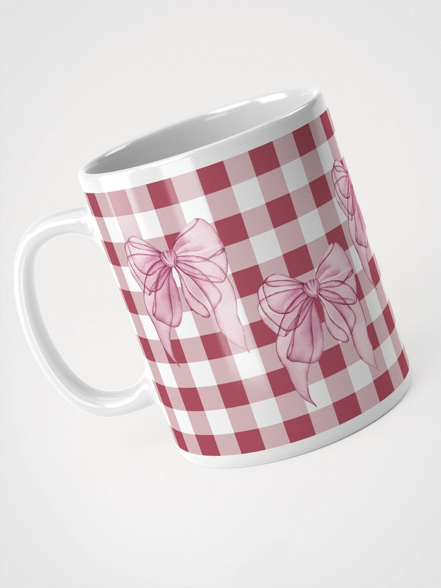 Mug Blanc Vichy Revisité - Pourpre - Cadeau Style Chic et Poétique product image (3)