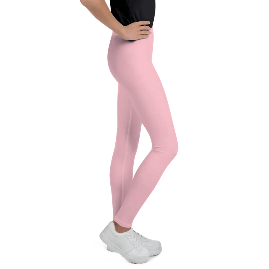 Youth Plain Color Pink Leggings Tights product image (4)