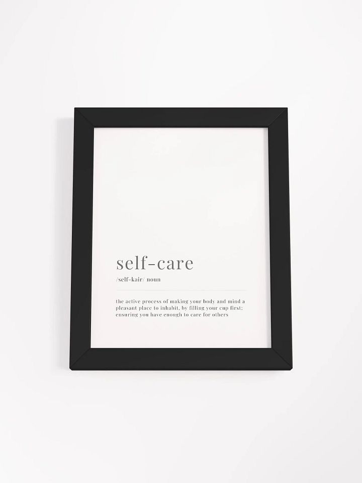 Self-Care Definition Framed Print product image (1)