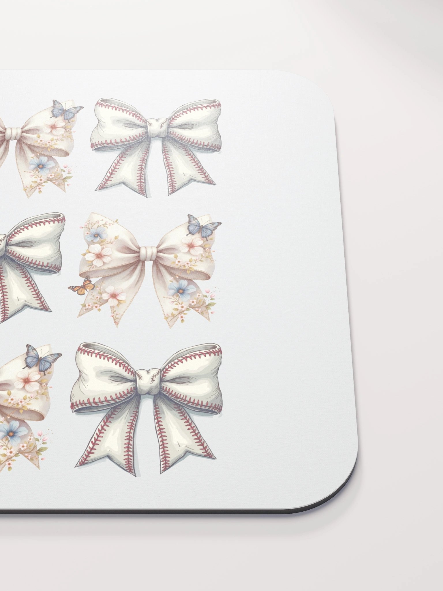 Spring Bows Baseball Floral Fantasy Mouse Pad product image (5)