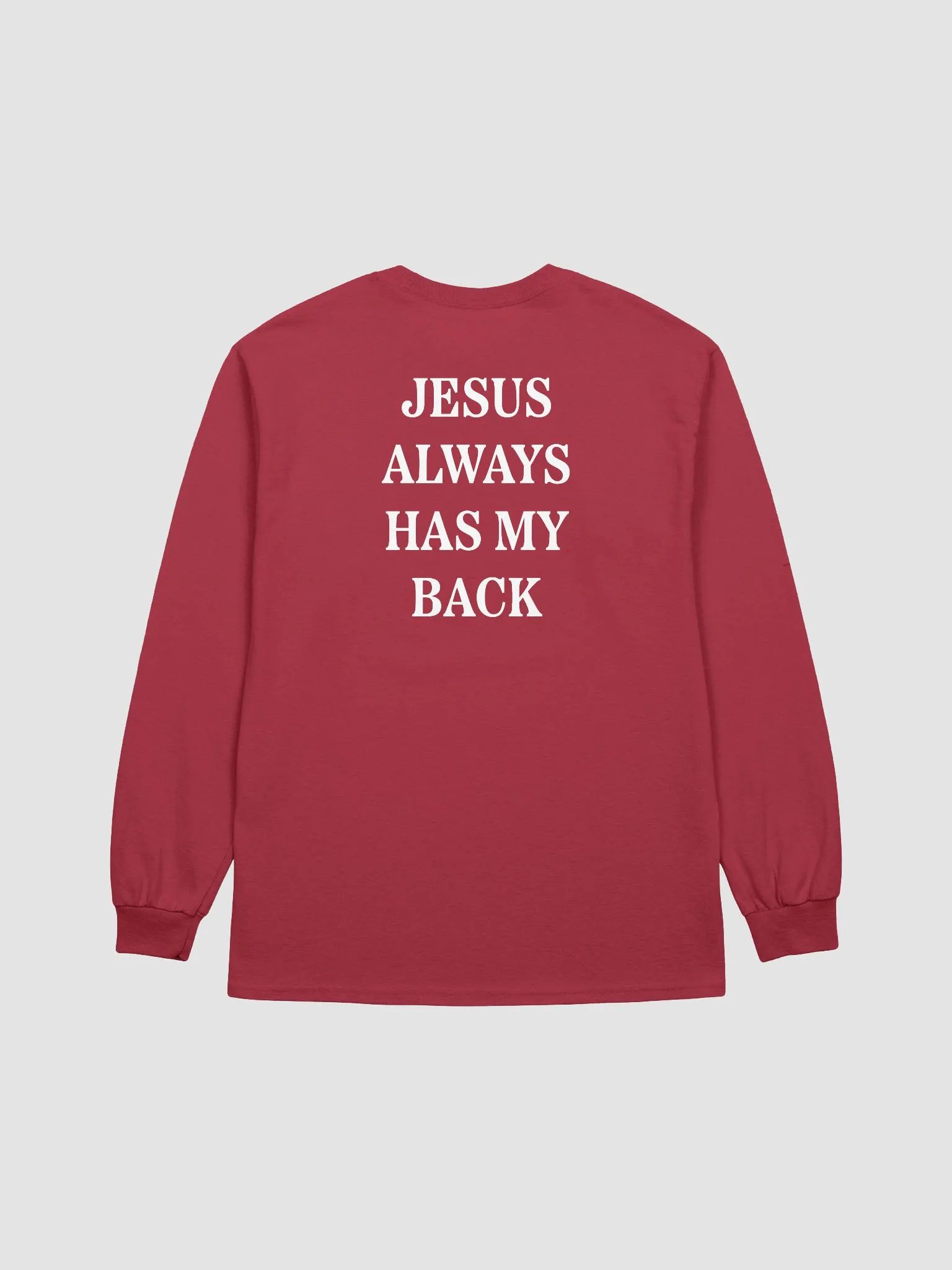 Jesus Always Has My Back | Longsleeve | Color product image (6)