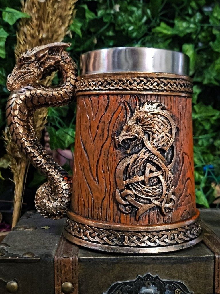 The Armored Kingdom Walnut Brown Battleborn Dragon Mug product image (2)
