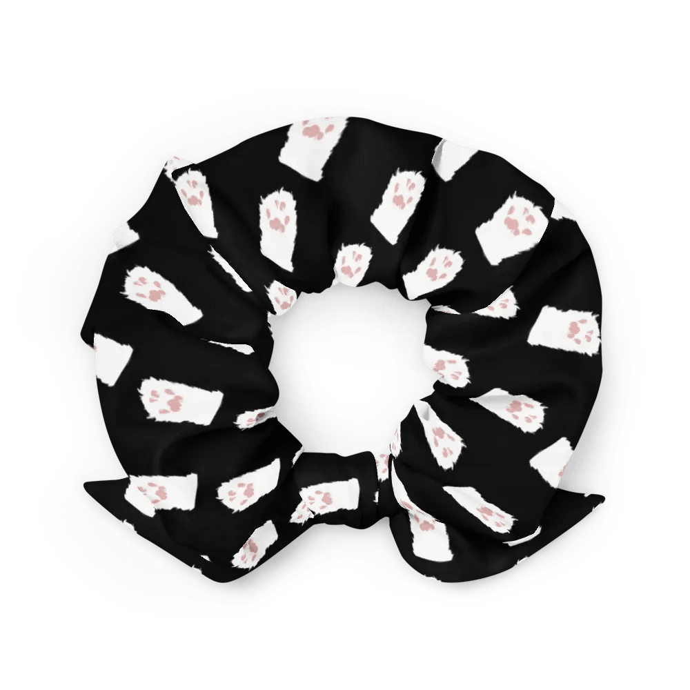 CINNI PAW PATTERN Scrunchie (Black) product image (2)