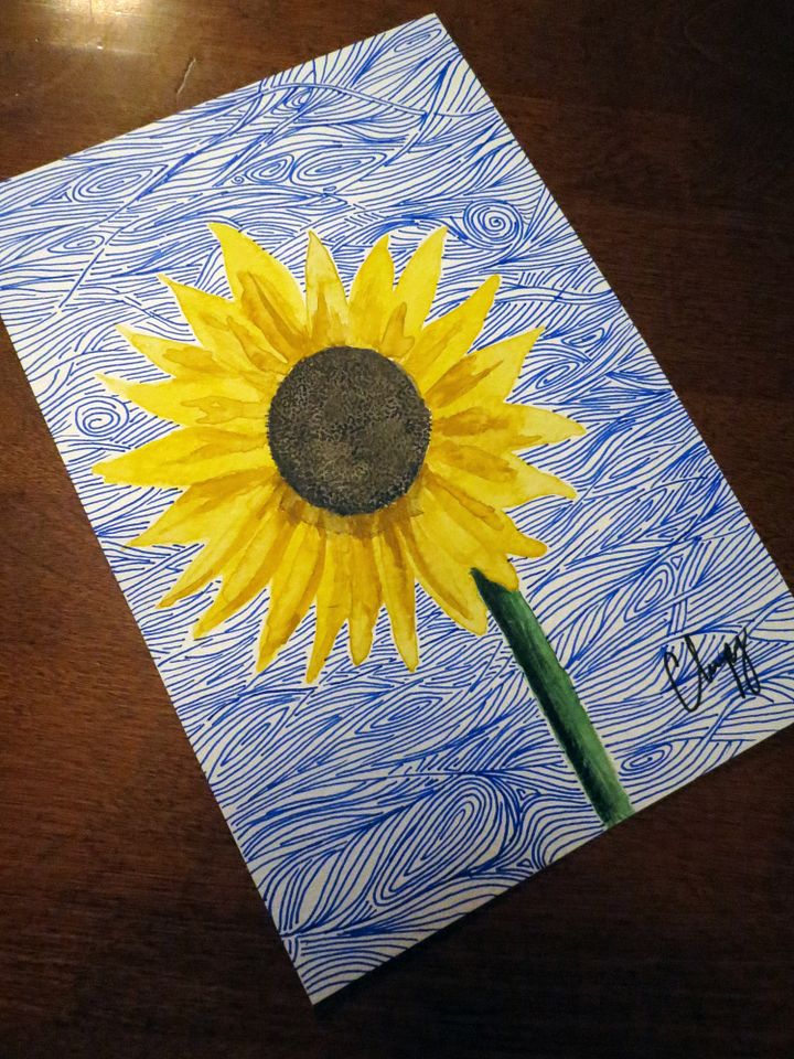 Sunflower - Original Watercolor/ink product image (1)