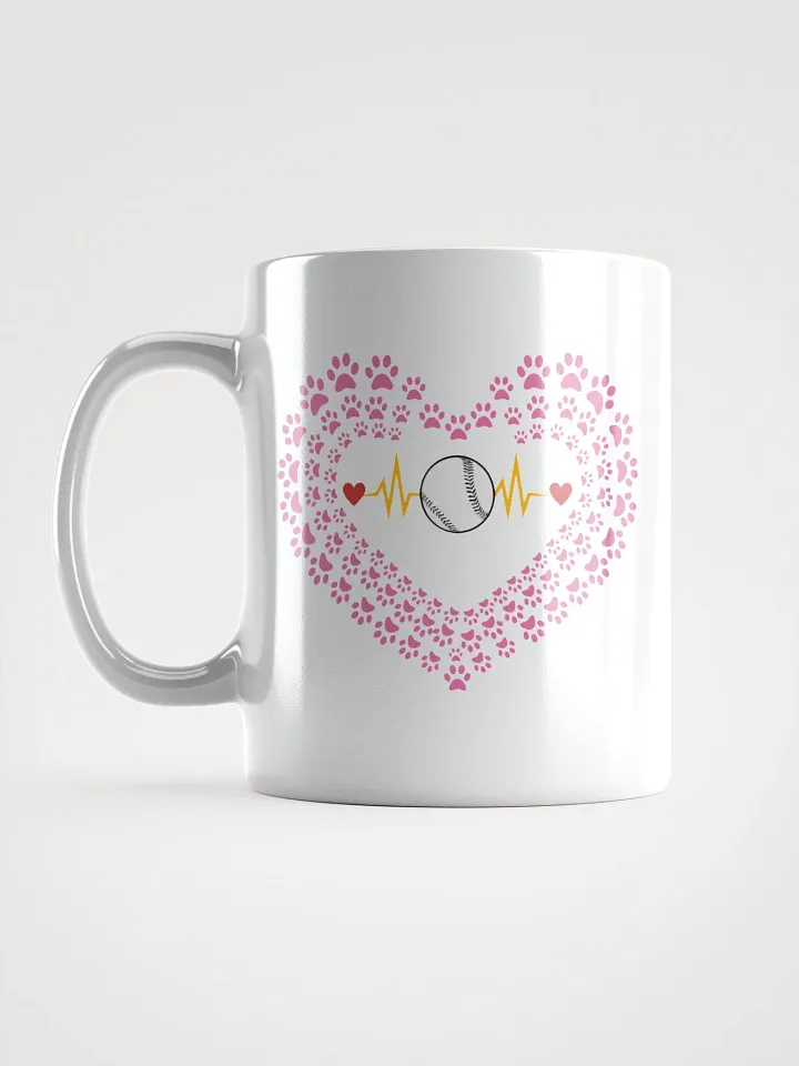 Heart Paw Print Baseball Mug product image (1)