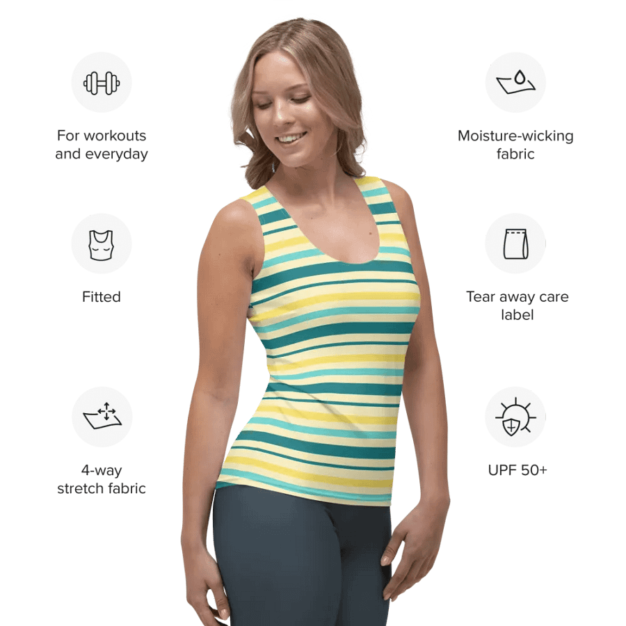 Key Lime Stripes Women's Tank Top product image (7)