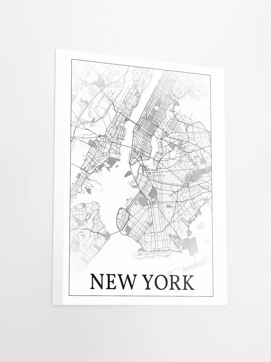 New York City, New York, USA, city map print product image (3)
