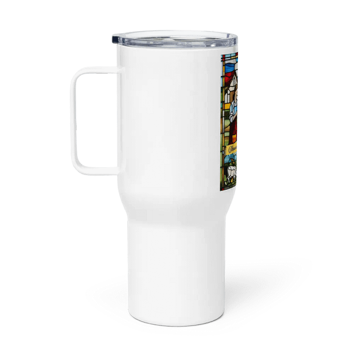 Blessed are the Cheesemakers Stainless Steel travel mug with handle #04 product image (1)