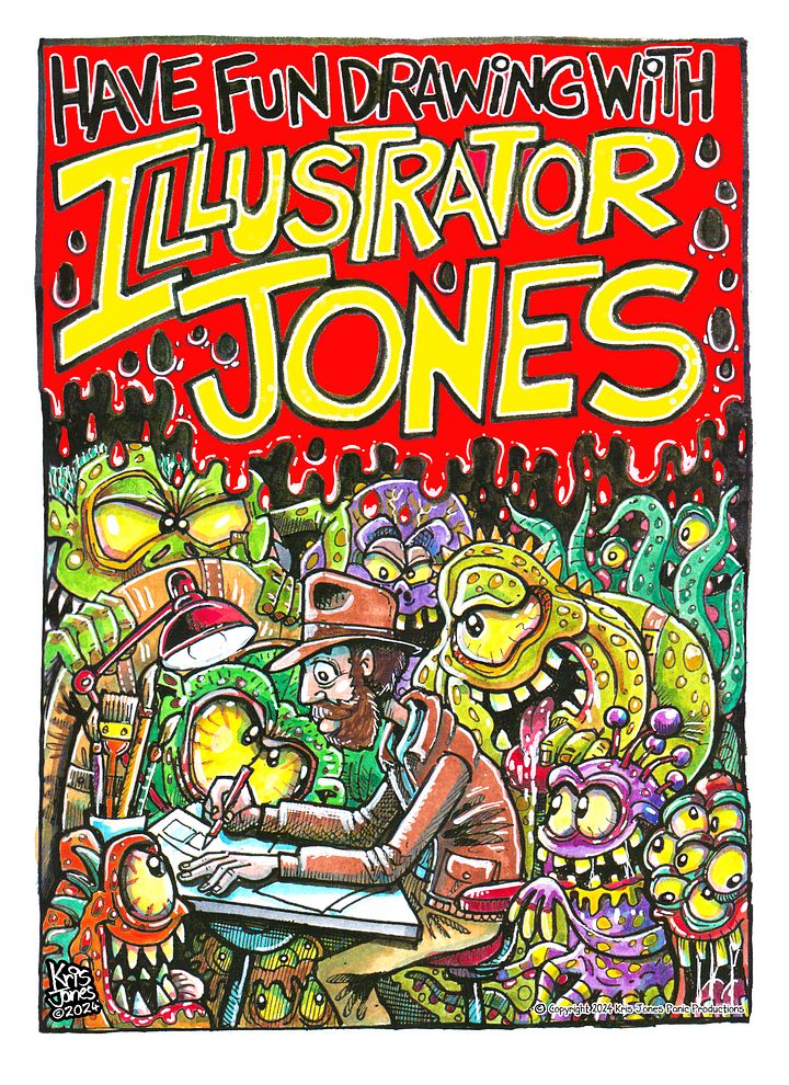 Have fun Drawing with Illustrator Jones Poster product image (1)