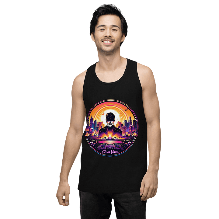 Sunset Spin DJ Men's Tank Top product image (9)