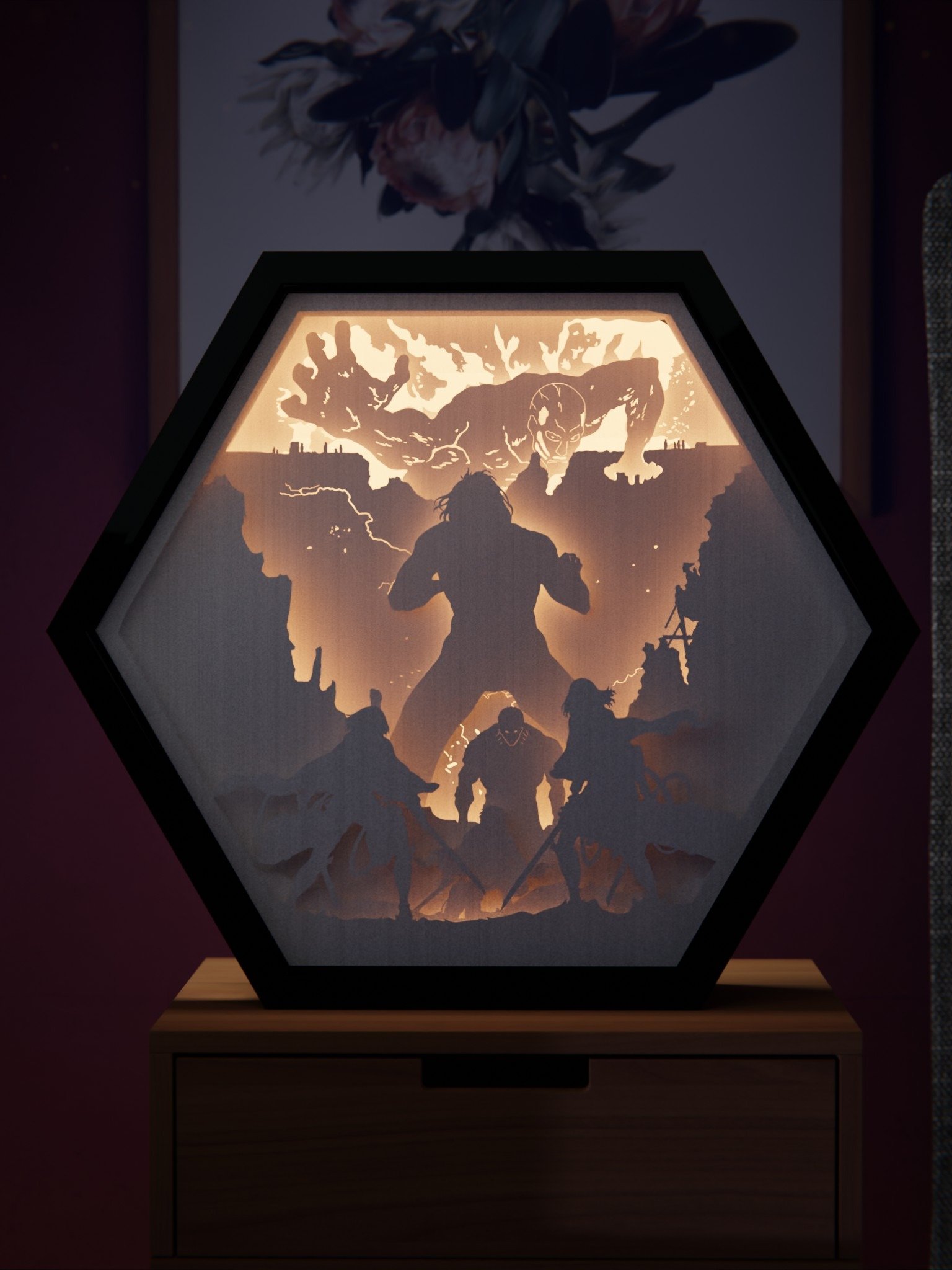 Attack On Titan Light Box DIY Templates (2 in 1) - (PDF + SVG + DXF) + Video Tutorial product image (1)