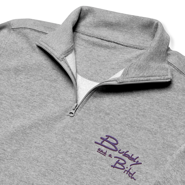 Bubbly and a B*tch (grape shadow design) embroidered quarter zip product image (6)