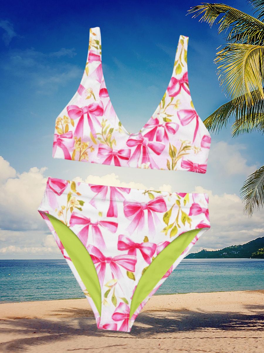 Feminine Floral Ribbon All-Over Bikini product image (6)